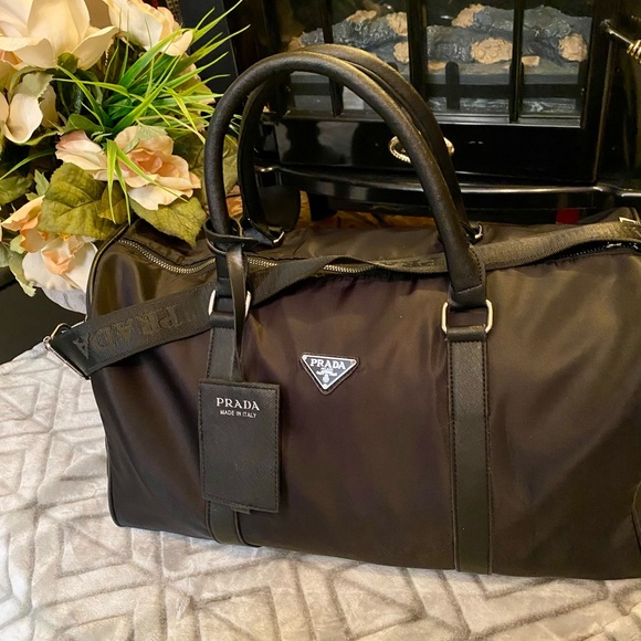 Unisex nylon Black travel Bag